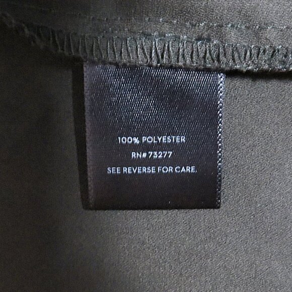 Simply Vera Vera Wang Dark Olive Pleated Split-Neck Blouse Size XXL - Picture 7 of 8